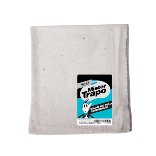 0910206 TRAPO DE PISO MR TRAPO BLANCO PROFESIONAL 60cm x 70cm - Imagen 1