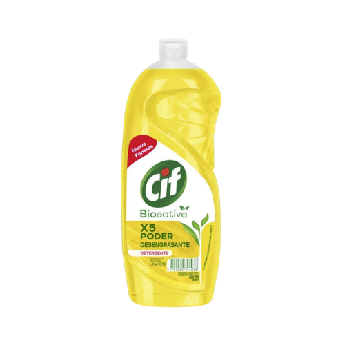 1002103 CIF DETERGENTE BIOACTIVE LIMON BOTELLA 750ML - Imagen 1