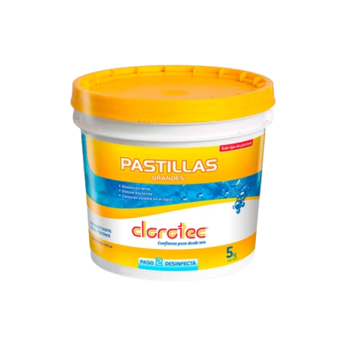 0250017 CLORO EN PASTILLAS DE 200Grs 5Kg CLOROTEC - Imagen 1