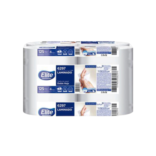 0302115 TOALLAS TO NON TOUCH DOBLE HOJA 125Mts x 4 Unidades ELITE - Imagen 1