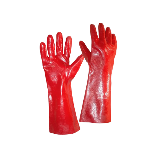 0909111 GUANTES DE PVC ROJO 40Cm - Imagen 1