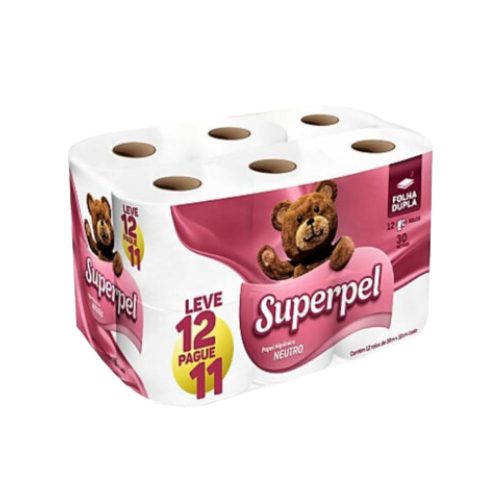 1400107 PAPEL HIGIENICO DOBLE HOJA 30Mts 16x4 SUPERPEL - Imagen 1