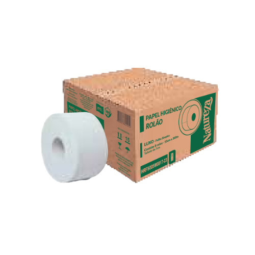 1400200 PAPEL HIGIENICO HOJA SIMPLE NATURAL 300Mts x 8 ROLLOS CONO GRANDE - Imagen 1