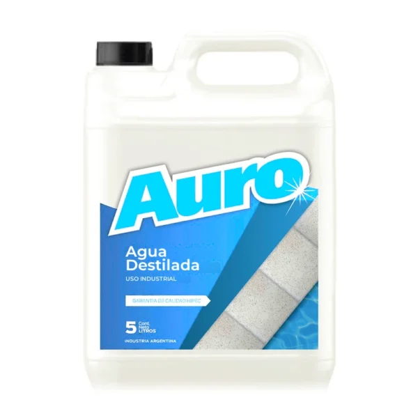 AGUA DESTILADA 5Lts AURO